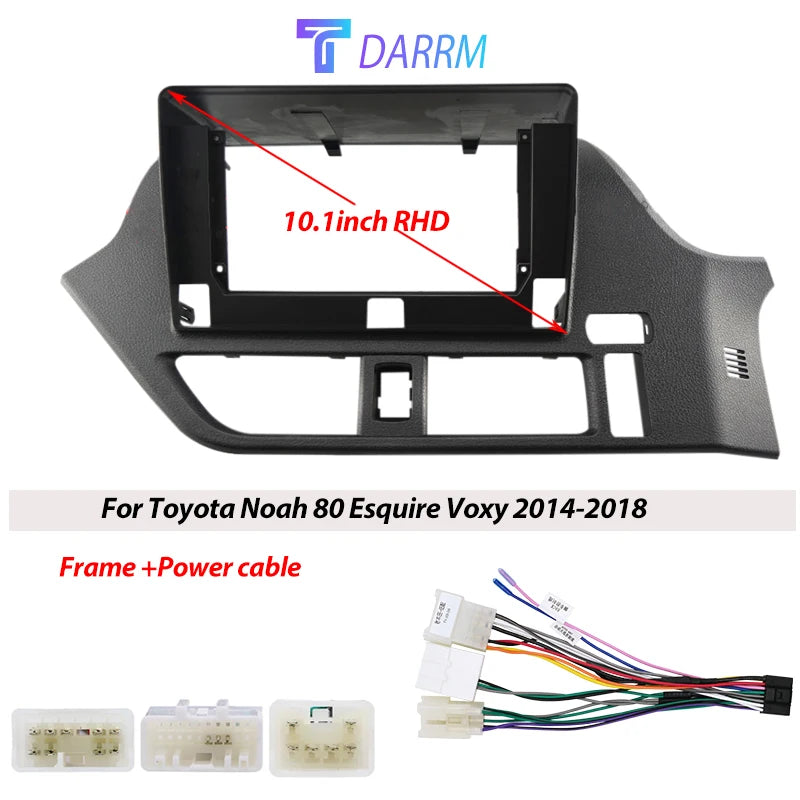 10.1 Inch For Toyota Noah 80 Esquire Voxy 2014-2018 Car Radio Stereo Android MP5 GPS Player 2 Din Head Unit Fascia Panel Frame