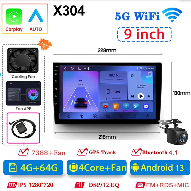 Universal 7/9/10 inch Android 13 Car Radio 64G Autoradio android 2 Din car radio Central Multimedia Smart car systems For Toyota