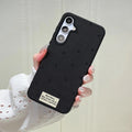Cute White Polka Dots Phone Case For Samsung Galaxy S25 Ultra S24 FE S23 A56 5G A16 A17 A55 A36 A53 A35 A06 A07 A26 A34 Cover