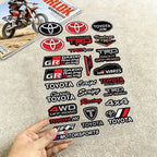 For Toyota Motorcycle Reflective Stickers Waterproof Decals For Helmet Scooter Fuel Tank Toolbox Racing