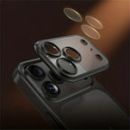 Luxury Plating Matte Hard PC Phone Case for iPhone 17 Air 16 15 14 13 ProMax Camera Lens Film Protector Frosted Shockproof Cover