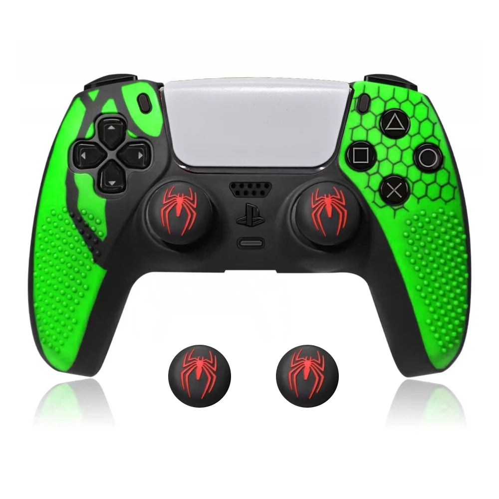 Rubber Silicagel Protective Cover Skin for PlayStation 5 DualSense PS5 Controller Silicone Gamepad Case 2 ThumbSticks Grips Caps