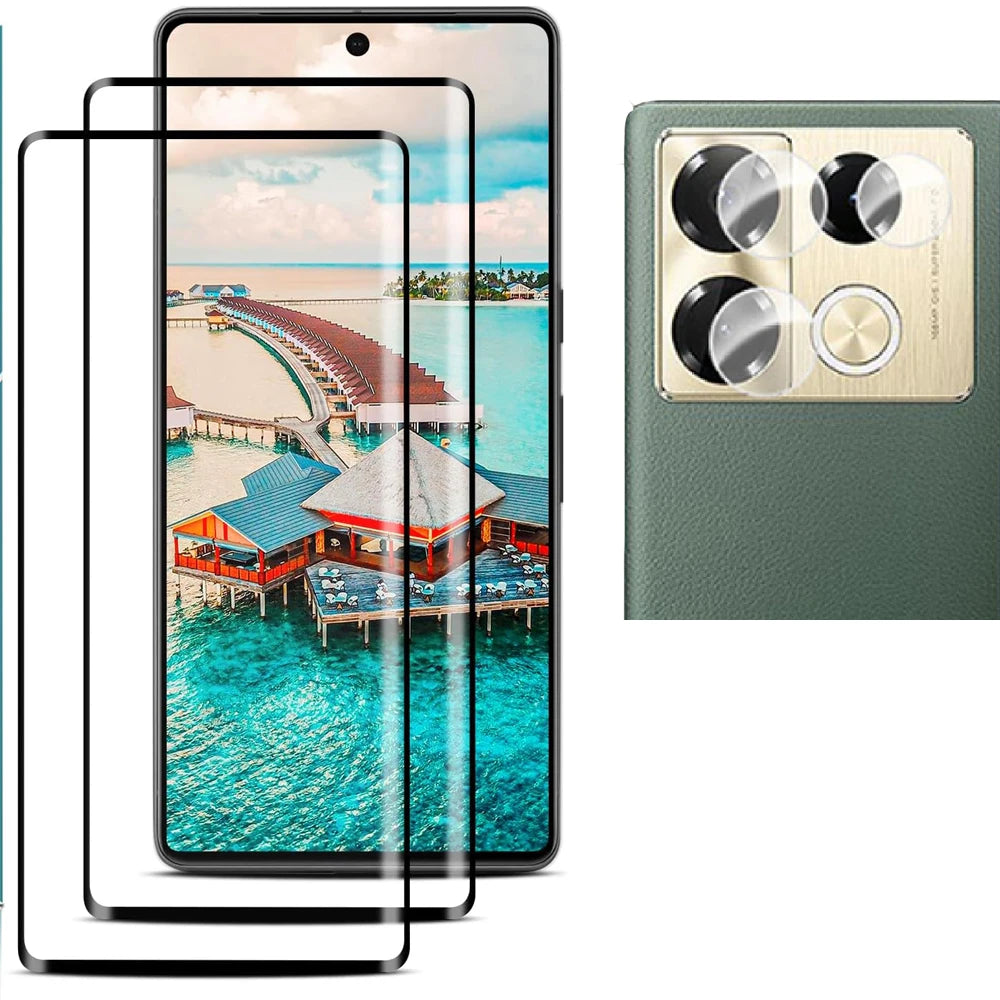 3D Curverd Glass For Infinix Note 40 Pro Tempered Glass Screen Protector For Infinix Note 40 Pro Plus 4G 5G Camera Lens