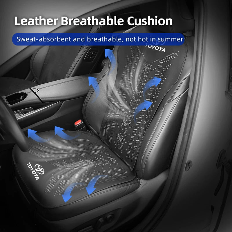 Breathable Car Seat Cover PU Leather Auto Seat Protector For Toyota Corolla Yaris Camry Prius RAV4 CHR Hilux Key Accessories