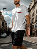 Summer Men's Short Sleeve Shorts Set Personalized Logo Printed Short Sleeve Shorts Set Loose Breathable Casual Fashion