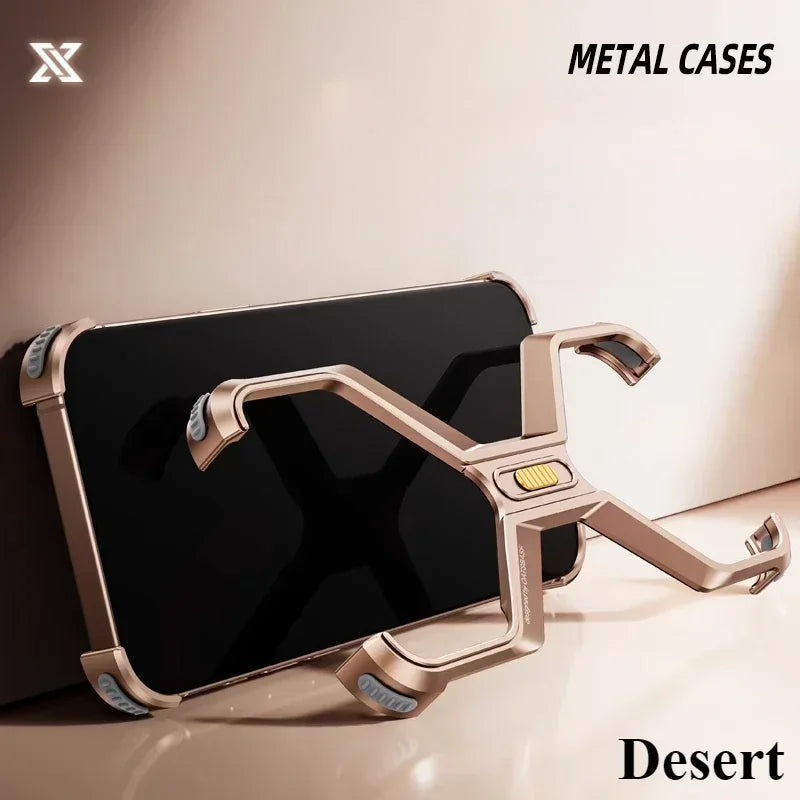 Eary X-Shaped Minimalist Phone Case For iPhone 16 Pro Max Ultra Thin Heat Dissipation Bumper Shockproof Protective Cover 2025