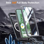 Suitable for Google Pixel 10 9 8 Pro XL 9A high transparency PC glass screen all inclusive phone case, magnetic protective cover