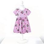Summer Girl Short-sleeved Dress Cute Minnie Princess Style Casual Sundress for 2-6 years Kids Baby Version