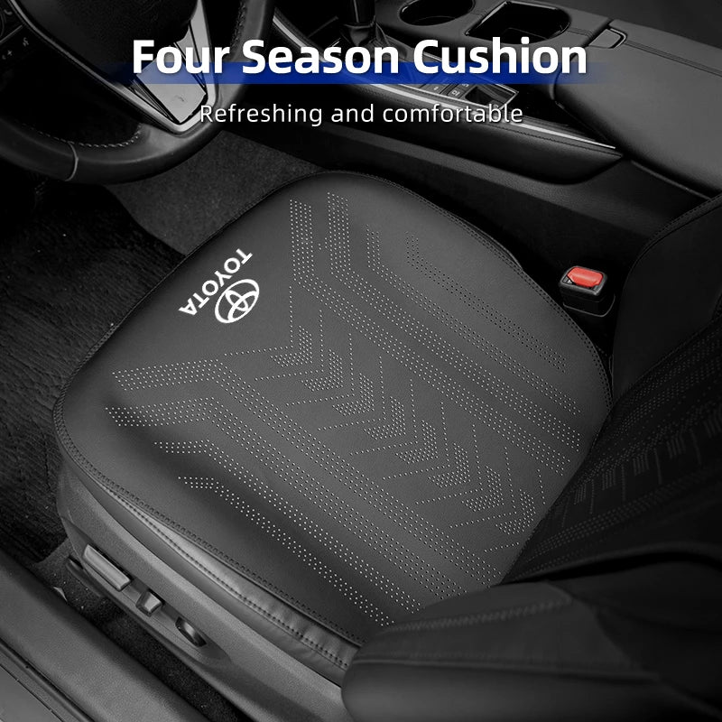 Breathable Car Seat Cover PU Leather Auto Seat Protector For Toyota Corolla Yaris Camry Prius RAV4 CHR Hilux Key Accessories