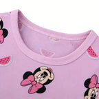 Summer Girl Short-sleeved Dress Cute Minnie Princess Style Casual Sundress for 2-6 years Kids Baby Version