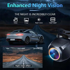 AHD 1920x1080P Car Rear View Camera 200° for Fisheye Golden Lens Full HDR Night Vision Vehicle back car reversing Front Camera