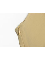 TFMLN Women Short Dress Halter Low-Neck Irregular Sleeveless Ruffles Hem Backless Vacation Mini Bodycon Dress Summer New