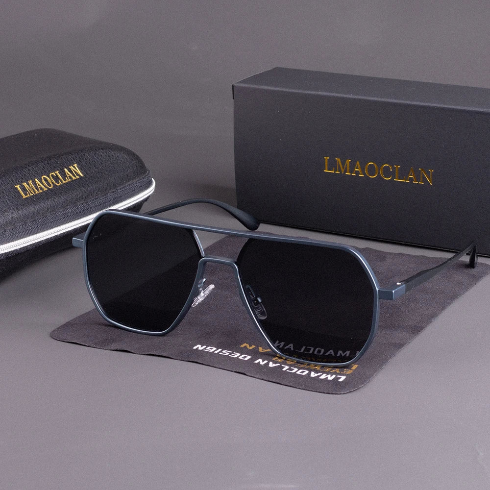 Aluminium Magnesium Polarized Sunglasses Men UV400 Classic Male Square Glasses Driving Eyewear Gafas Oculos