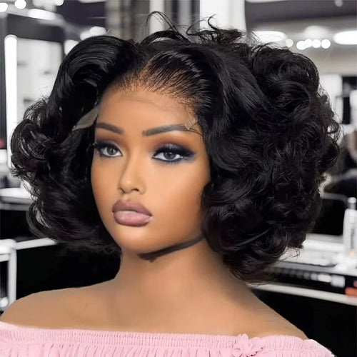 100% Vietnamese Raw Hair Wigs 250 Density Ombre Double Drawn Bouncy Curly Loose Wave 13x4 HD Lace Front Glueless Wig Pre Plucked