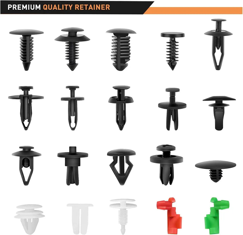 426-120Pcs Car Body Retainer Clips Set Tailgate Handle Rod Clip Fastener Remover Auto Push Pin Rivets -Door Trim Panel Clips