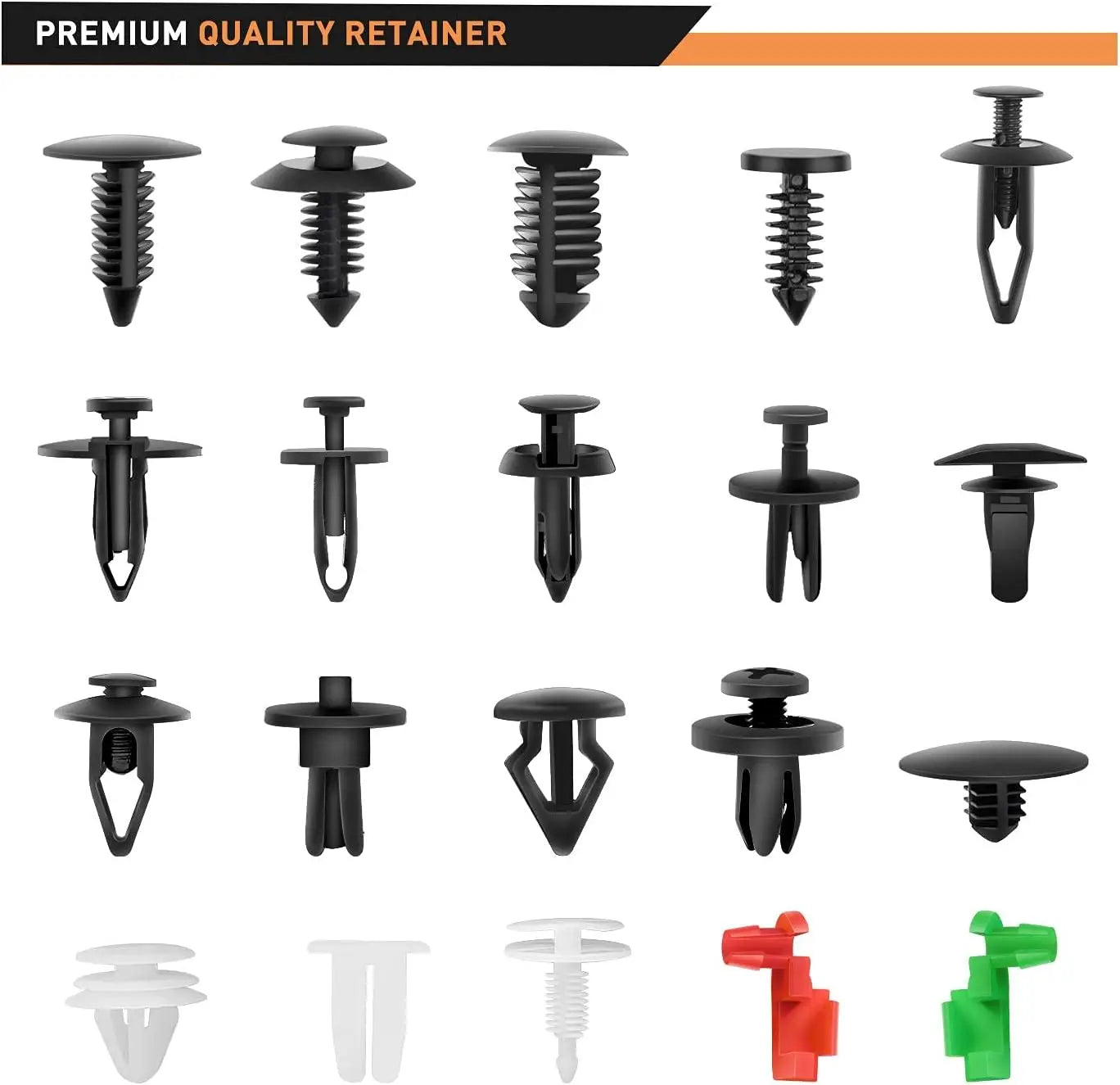 426-120Pcs Car Body Retainer Clips Set Tailgate Handle Rod Clip Fastener Remover Auto Push Pin Rivets -Door Trim Panel Clips