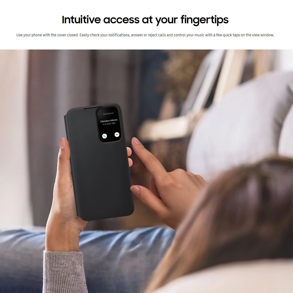 Original For Samsung Galaxy S22 Ultra S-View Flip Case High Quality Leather Cover For S22Ultra Protector Shell