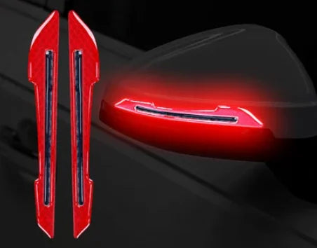 1 Set/2PCS Car Reflective Warning Mirror Strip Safety Warning Reflective Sticker For Universal Car Decorative Trims