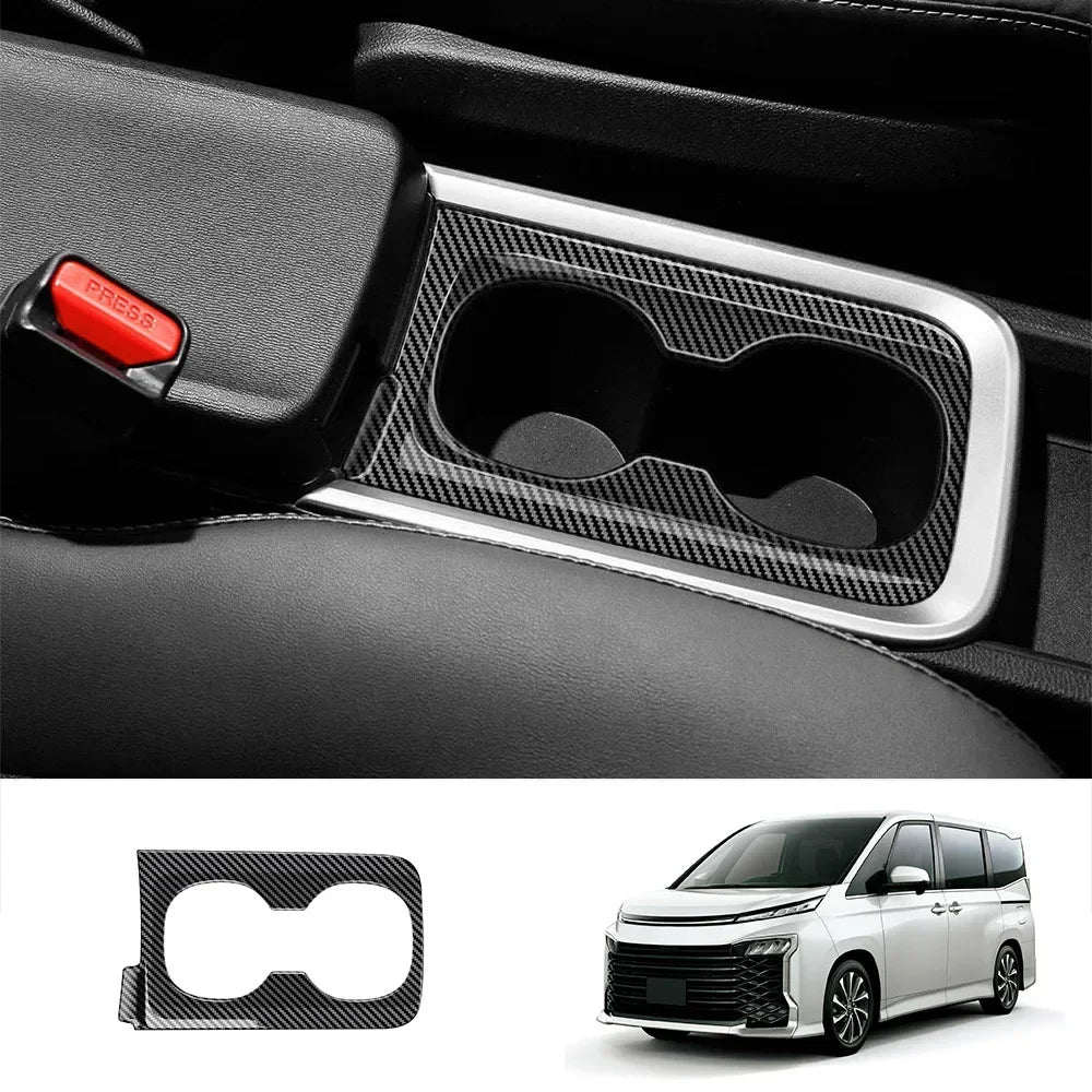 RHD For Toyota Voxy 90 Series 2021 2022 2023 Carbon Fiber inner Steering Wheel Button Decorative Cover Accessories Car Styling