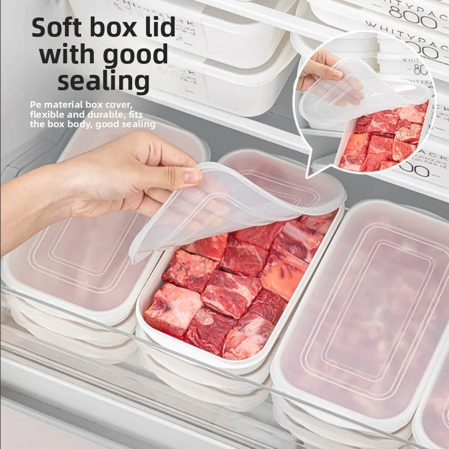 Food - Grade Meat Freezer Containers, Weekly Meal Prep Boxes, Airtight Fridge Storage，Special Containers for Meat
