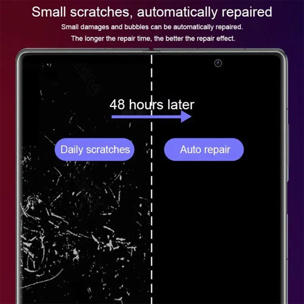 3 in 1 For Tecno Phantom V Fold VFold 5G 7.85" Clear TPU Anti-Fingerprints Hydrogel Full Cover Soft Screen Protector Film