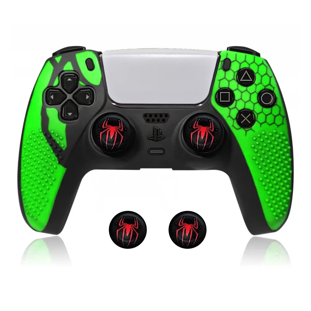 Rubber Silicagel Protective Cover Skin for PlayStation 5 DualSense PS5 Controller Silicone Gamepad Case 2 ThumbSticks Grips Caps