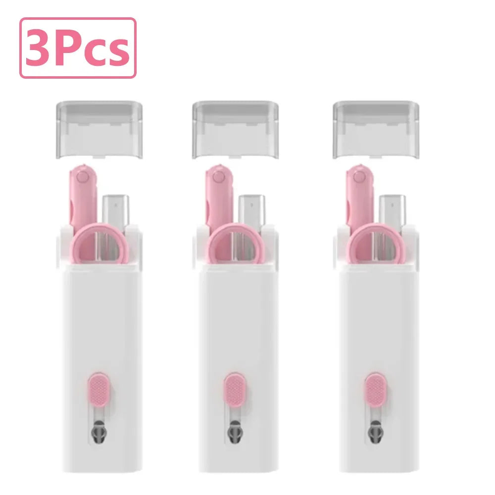 Keyboard Cleaning Kit 7-in-1 Laptops Cleaner with Keycap Puller, Multifunctional Keyboard Brush Cleaning Set for Airpods Phone