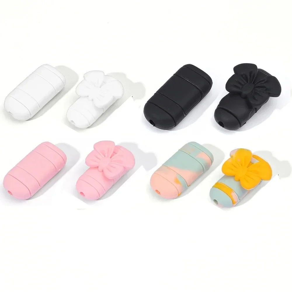 Cartoon Soft Silicone Data Cable Protective Wire Winder Saver for Android Type C Micro USB Phone Charging Cords Protector Cover