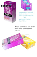 24pcs 5D Dotted Sex Condoms Thread Ribbed G-point Latex Ultra Thin Condom Orgasm Safer Contraceptives Stimulate Vaginal Sex Toys