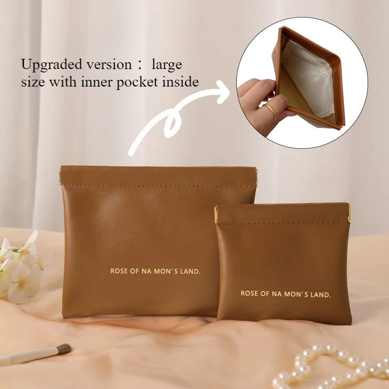 Portable Mini Transparent Storage Bag with Zipper Multifunctional Headphone and Charger Case Travel Accessories with Keychain
