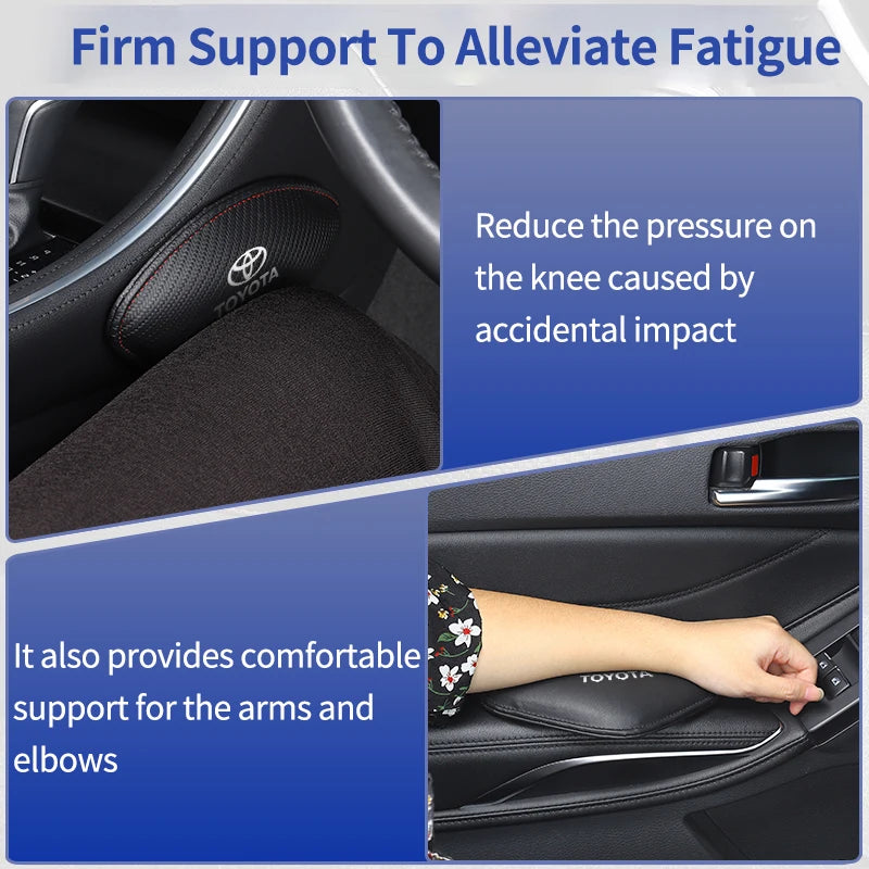 Car Knee Pad Cushion Leg Support Protector Central Key Accessory For Toyota Corolla Yaris Camry Prius RAV4 CHR Hilux Aygo Crown