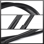 136cm 1Pair Left Right Side Car Roof Trim Molding Strips Rubber Fit for Toyota Corolla 2009 2010 2011 2012 2013 Black