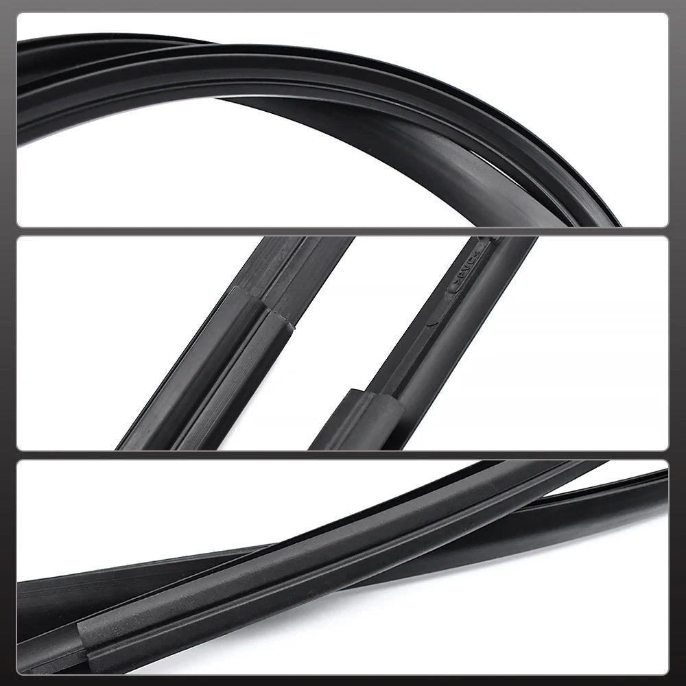 136cm 1Pair Left Right Side Car Roof Trim Molding Strips Rubber Fit for Toyota Corolla 2009 2010 2011 2012 2013 Black