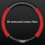 Universal Carbon Fiber Steering Wheel Cover for Toyota Corolla Vios Camry - Fits Crown Highlander Levin Ruizhi - Four Seasons Fi