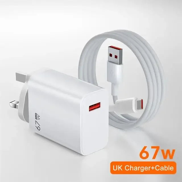 67W Super Fast Charger USB Type-C Cable for Xiaomi 13 Ultra 12 11 Redmi K50 K60 Note 12T POCO F5 Mi Turbo Quick Charging 6A Cord