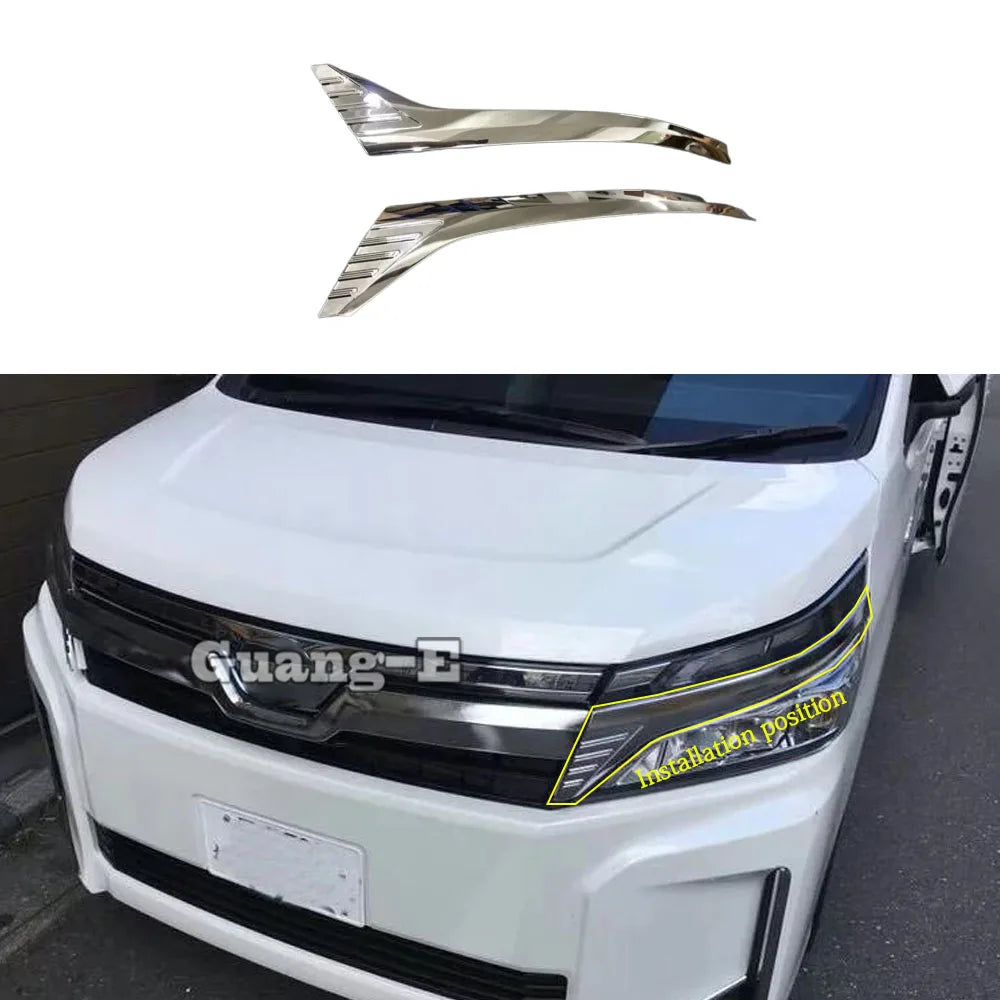 For Toyota Noah Voxy 80 Series 2015 2016 2017 2018 2019 2020 2021 Sticker Body Head Front Eyebrow/Trim Light Lamp Frame Cover