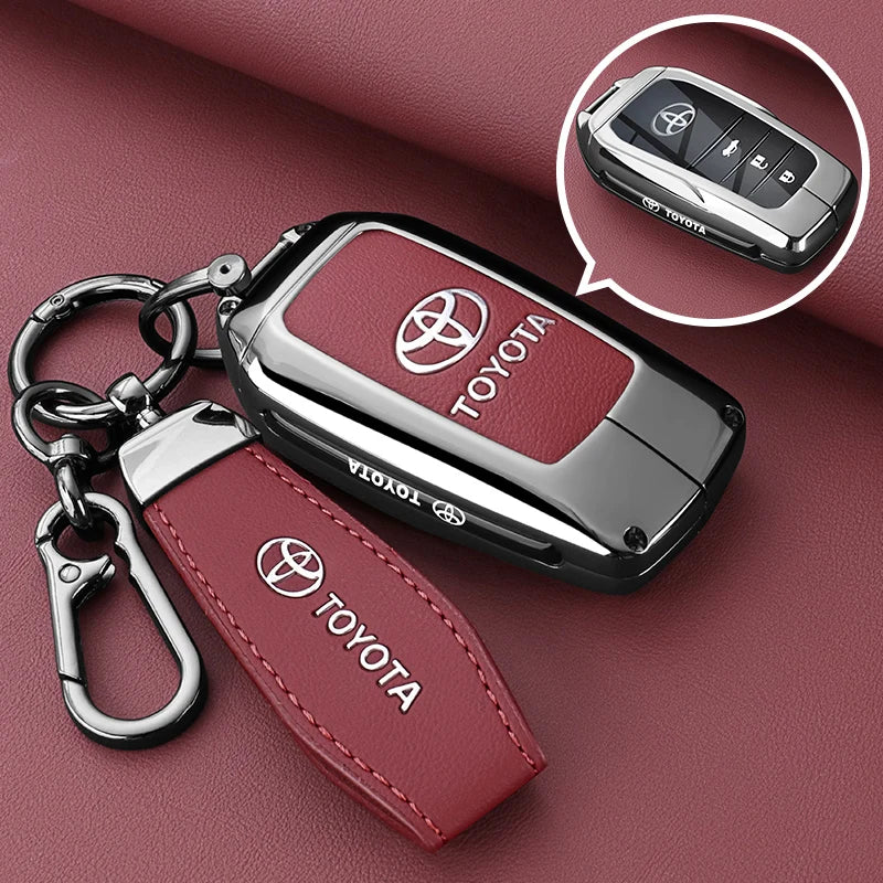 Alloy Car Remote Key Case Cover Protect Shell Bag For Toyota Prius Camry Corolla CHR C-HR RAV4 Altis Land Cruiser Prado Avalon