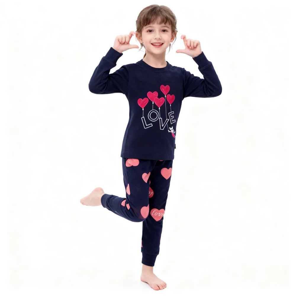 kids pajamas set baby pijama boys animal embroidery sleepwear girls cute 100% cotton soft nightwear children clothing homewear