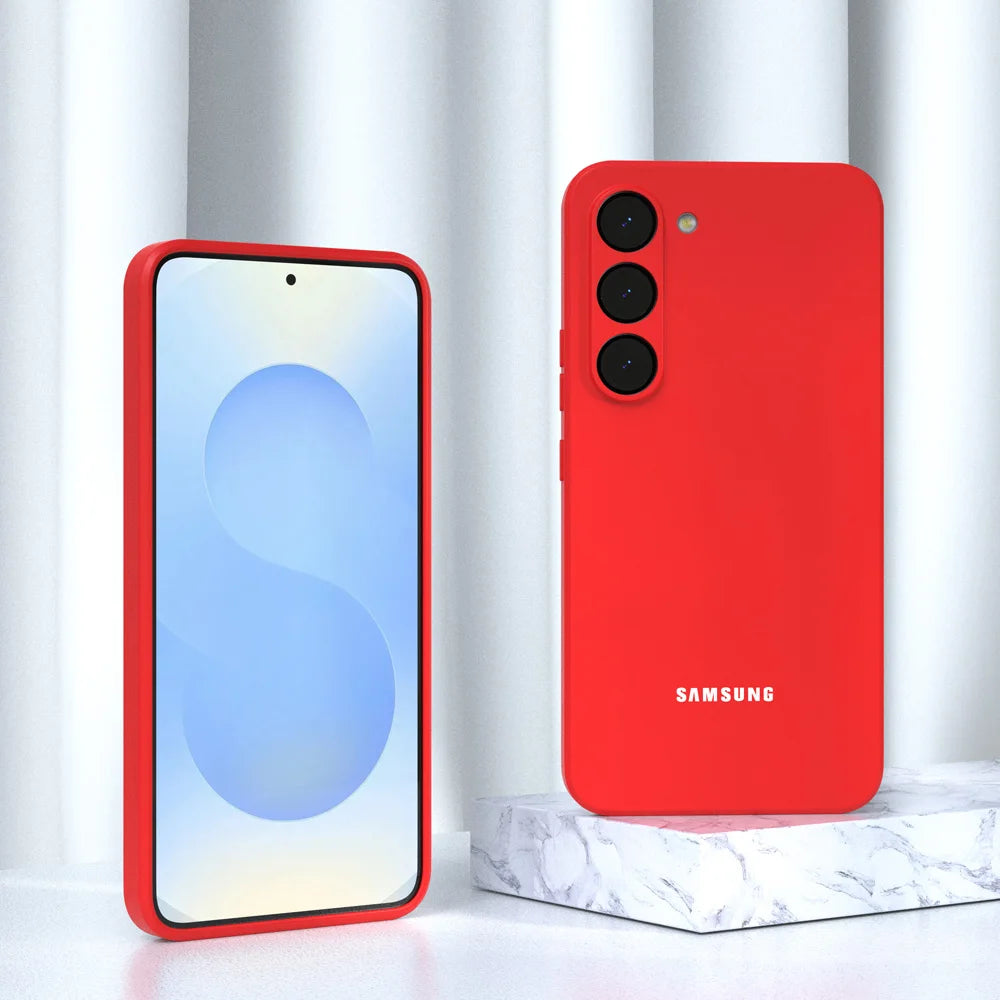 Original For Samsung S24 S25 S26 Case Soft Liquid Silicone Phone Back Cover For Galaxy S26 S25 S24 S23 S22 S21 Plus Ultra FE