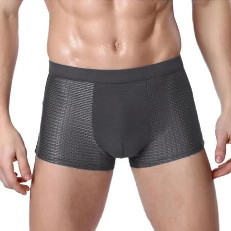 1/4pcs Men's Panties Ice Silk Mesh Men Underwear Breathable Men's Underpant Fashion Panties Male Solid Color Boxer Shorts