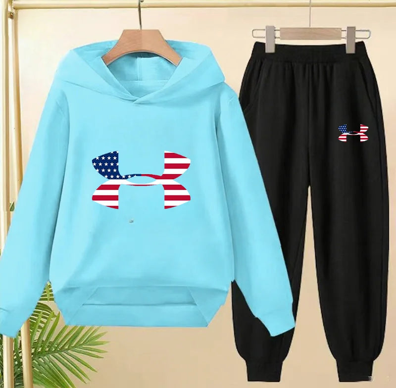 2-13 Years Boys 2pcs Hoodie+Pants Tracksuits Kids Cute brand Autumn Spring  Girls Casual Streetwears Children Clothes Sets