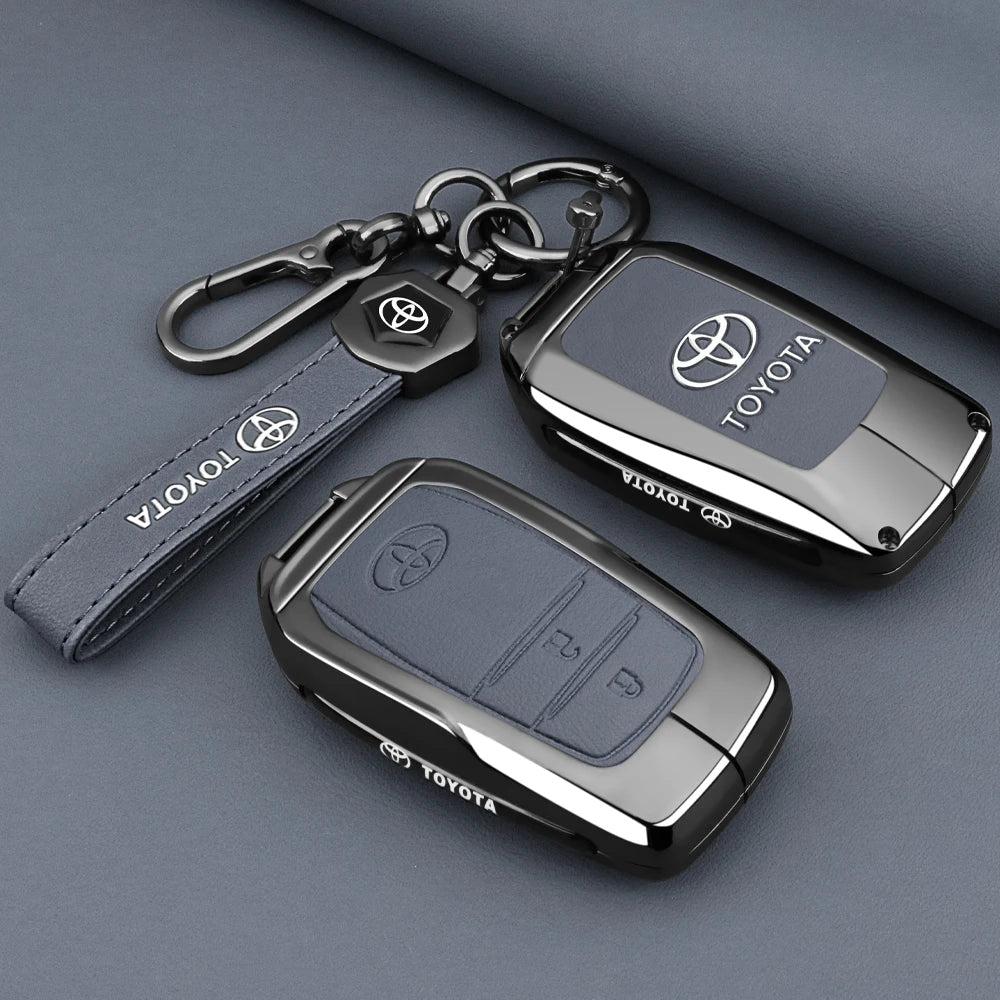 Car Key Fob Case Cover Shell for Toyota C-HR Hilux Fortuner Land Cruiser 200 Camry Corolla Crown RAV4 2023 2024 2025 Accessories