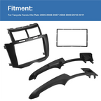 N61R-Car Radio Fascia Trim Kit, 2 Din Dash Panel DVD Frame Install Kit For Toyota Yaris Vitz Platz 2005 2006 2007 2008-2011