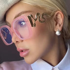 Oversize Snake Designer Frame Anti Blue-Ray Glasses For Women Classic Luxury Brand Ladies Casual Glasses UV400