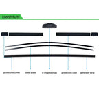 For Toyota Yaris MK2  2005-2011 Car Windshield Wiper U-type Soft Rubber Frameless Bracketless Car Wipers 24"+16"