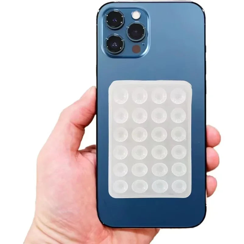 Silicone Suction Phone Holder Mat Multifunctional Suction Cup Wall Stand Square Anti-Slip Single-Sided Case Mount Back Sticker