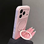 Liquid Silicone Stand Holder for Magsafe Case for iPhone 17 16 15 14 Pro Max Magnet Wireless Charge Camera Control Button Cover