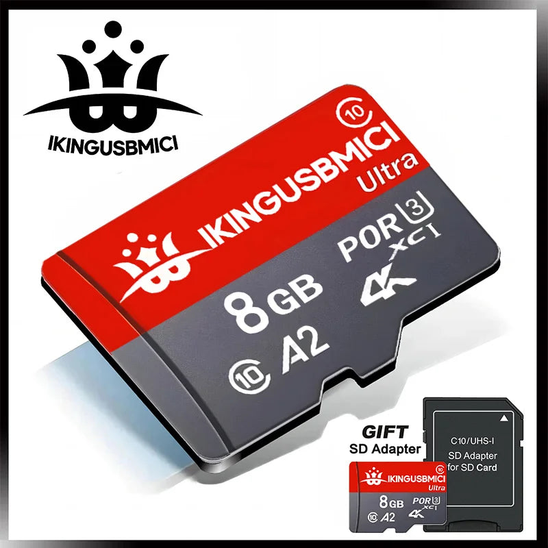 Mini Sd Card Smartphone 32/64/128/256/512gb Uhs-i Memory Premium Micro Camera Flash Reliable U3 Durable High Speed Fast Class 10