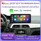 Wireless CarPlay Android Auto Touch Screen for Mercedes Benz A C Class W204 W176 GLA CLA 2011-2012 NTG4.5 Car Multimedia Player