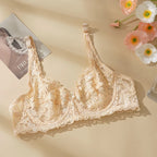 Women Sexy Lace Thin Bras Plus Size Lace Bra 34-40 B/C Cup Push Up Bralette Hollow Out Lingerie for Curvy Female Underwear
